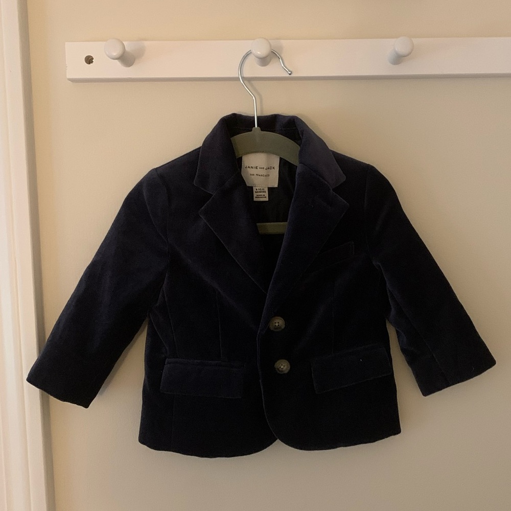 Janie and Jack Navy Velvet Blazer